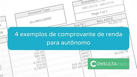 Exemplos De Comprovante De Renda Para Aut Nomo Consulta Cred