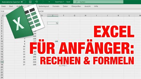 Excel Grundlagen Teil 2 Grundrechenarten Formeln Kopieren Funktionen