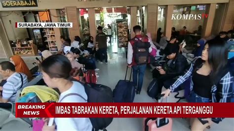 Perjalanan Kereta Terganggu Akibat Tabrakan KA Turangga Vs Bandung Raya