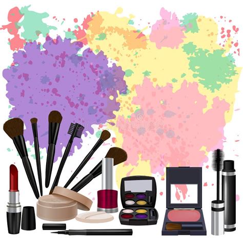 Set Of Cosmetics Vector Illustration Stock Vector Illustration Of