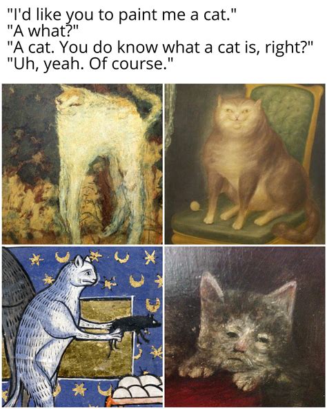 Medieval Cat Paintings Be Like Trippinthroughtime