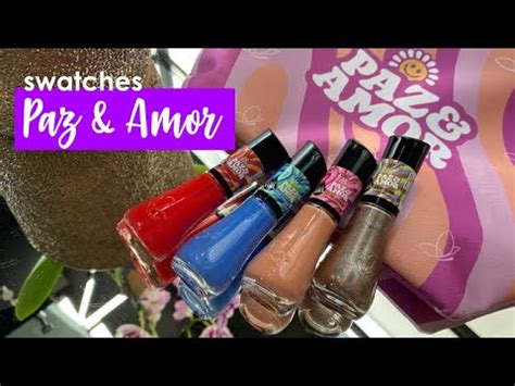 Swatches Dos Esmaltes Da Linha Paz Amor De Vult Youtube