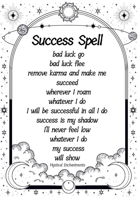 Success Spell Good Luck Spells Wiccan Spell Book Magick Book