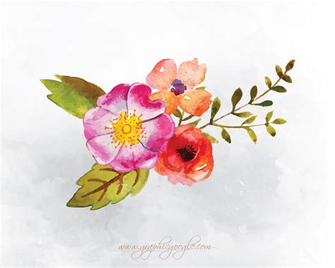 Free Watercolor Flower Vectors For Designers