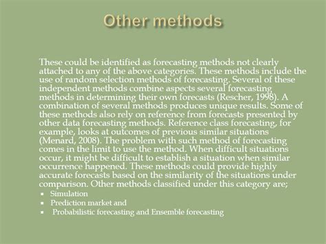 Principles Of Forecasting And Forecasting Methods 1447 Words Presentation Example