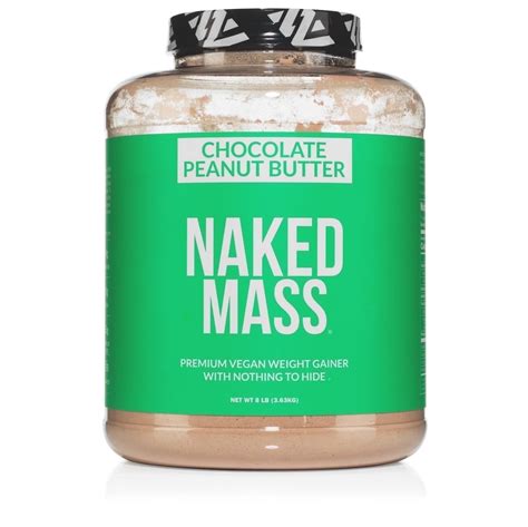 NAKED Chocolate Peanut Butter Vegan Mass Natural Protein Powder Gluten Soy Free LB