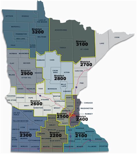 Minnesota Districts Map Mndps State Patrol The Radioreference Wiki