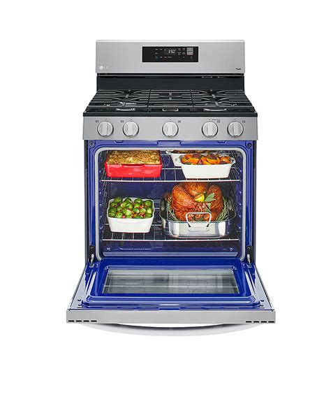 Lg Freestanding Gas Range With Easyclean And Wideview Window Stainless Steel Lrgl5821s Best Buy