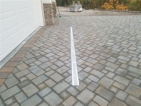 Channel Drain In Pavers Paver Patio Hardscape Pavers