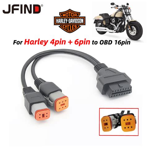 2 Em 1 Harley Davidson 4 Pinos 6 A 16 OBD 2 Cabo De Extensão Para