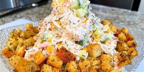 Вкусный салат с крабовыми палочками от Рецепты в гостях у Вани