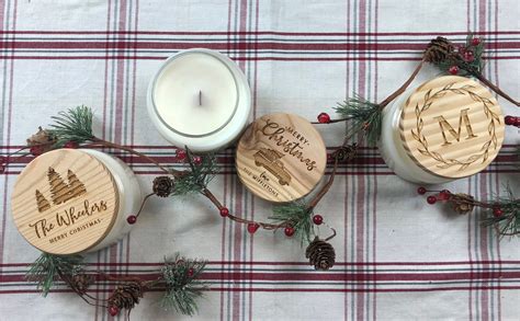 Custom Engraved Candles / Personalized Gift Idea/ Wood Wick | Etsy