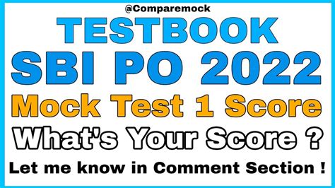 Testbook Sbi Po 2022 Mock Test 1 Score Compare Your Score Youtube