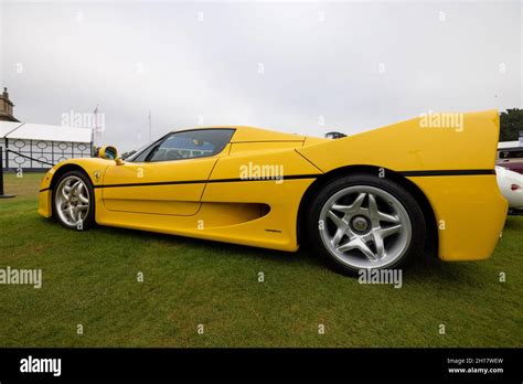 1997 Ferrari F50 In Giallo Modena On Display At The Concours D Elegance Held At Blenheim Palace