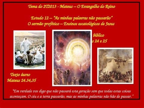 Ppt Tema Do T Mateus O Evangelho Do Reino Estudo As