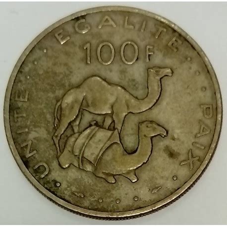 DJIBOUTI KM 26 100 FRANCS 1977 Camels