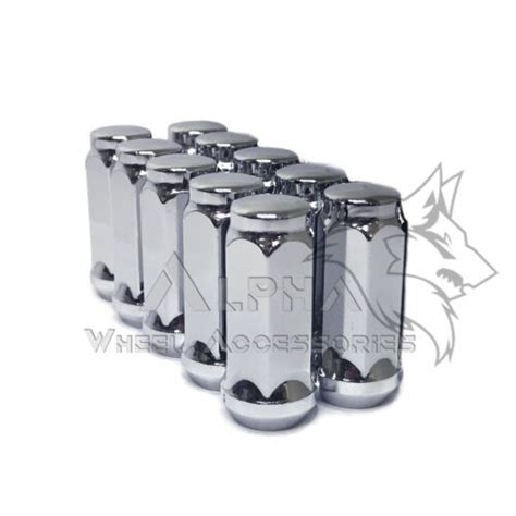 Chrome Bulge Xl Acorn Lug Nuts X For X X X Closed End