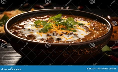 A Steaming Bowl Of Chili Topped With Shredded Cheddar Cheese Royalty