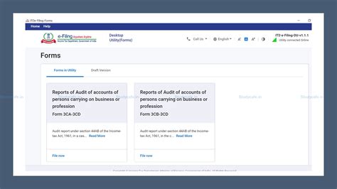 Income Tax Dept Enabled E Filing Of Tax Audit Report Form Ca Cd And