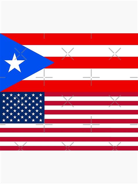 Puerto Rican American Flags Poster For Sale By Casalatina Redbubble