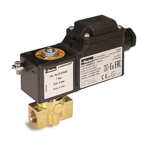 Válvula solenoide de ação direta K series Parker Fluid and climate