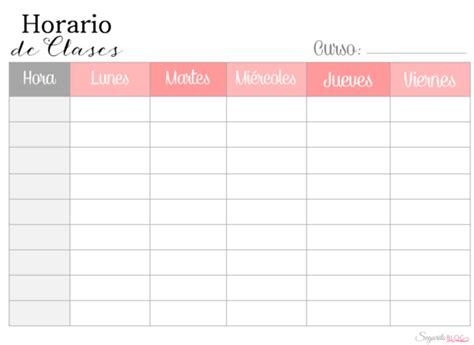 Vuelta al cole más de 100 tablas de horarios y plantillas para