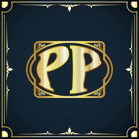 Premium Vector Initial Letter Pp Royal Luxury Logo Template