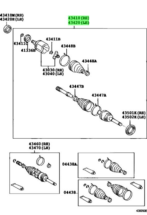 Buy Genuine Toyota 4343035030 (43430-35030) Shaft Assy, Front Drive ...