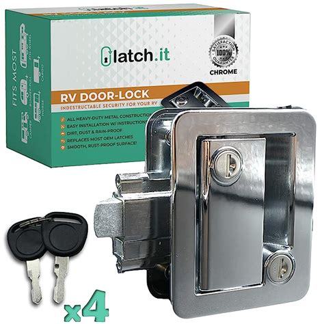 Buy LATCH IT Chrome RV Door Latch RV Door Locks For Travel Trailers