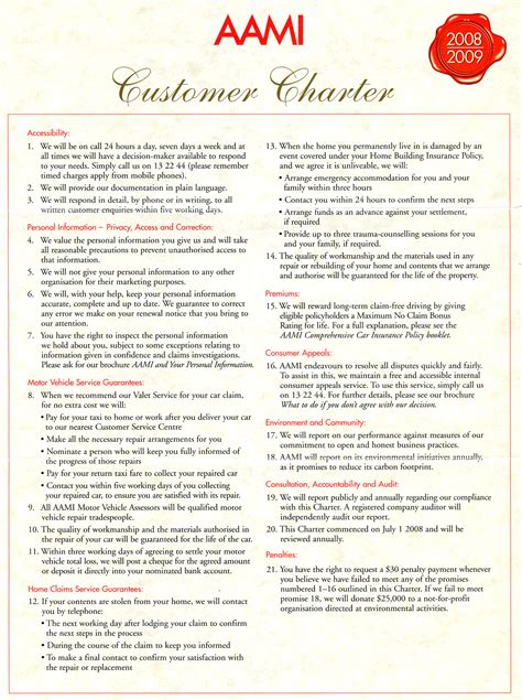 Customer Care Charter Template Williamson