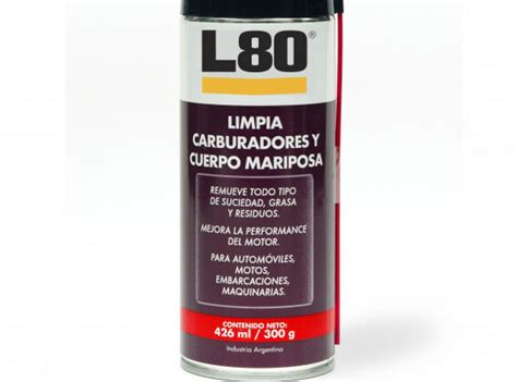 Aerosol L80 Limpia Carburadores Y Cuerpo Mariposa