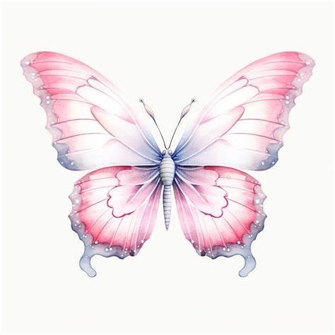 Beautiful Pink Butterfly Clipart Illustration Stock Illustration ...