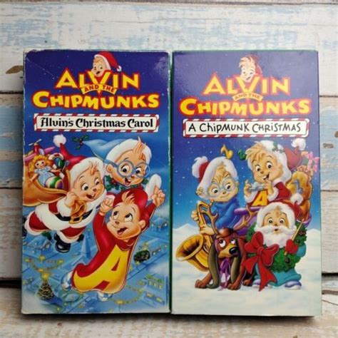 2 Vhs Alvin And The Chipmunks A Chipmunk Christmas Alvins Christmas