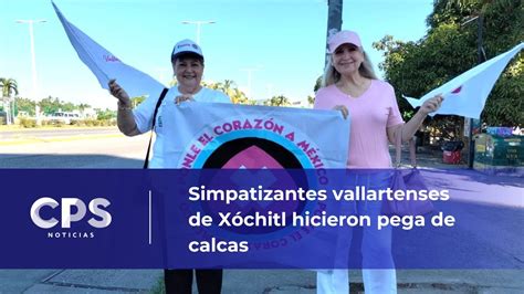 Simpatizantes vallartenses de Xóchitl hicieron pega de calcas CPS