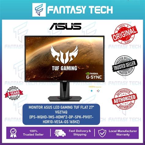 Asus Vg27a Gaming Tuf Flat 27 Vg27aq Ips Wqhd 1ms Hdmi2 Dp Spk Vesa