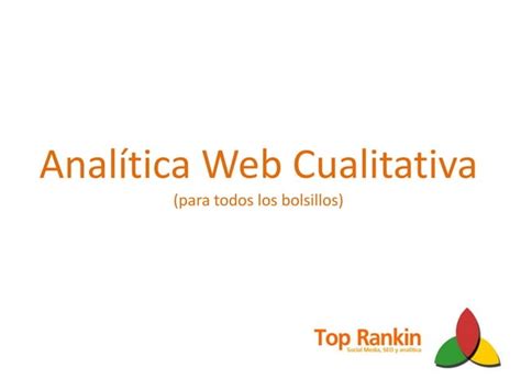 Introducción a la Analítica Web Cualitativa PPT