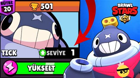 1 SEVİYE TİCK İLE 500 KUPA BRAWL STARS YouTube