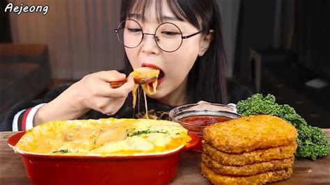 BITES ONLY Aejeong Asmr ROSE RISOTTO AND HASHBROWNS YouTube