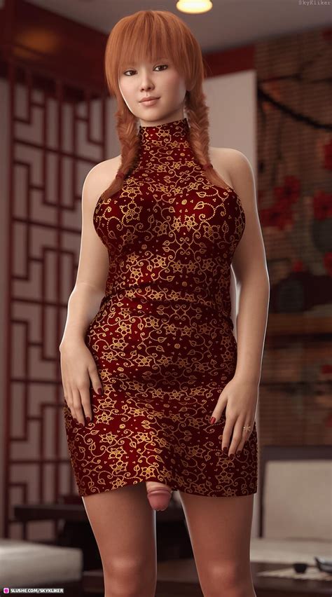 Rule 34 3d 3d Artwork Asian Asian Futanari Dress Futa Only Futanari Ginger Ginger Hair