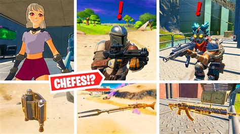 FORTNITE NOVOS CHEFES MÍTICOS e PERSONAGENS NO MAPA TEMPORADA 5