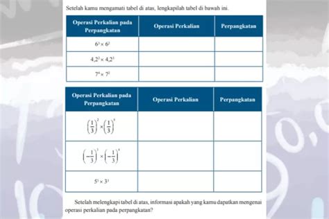 Operasi Perkalian Dalam Perpangkatan Kunci Jawaban Matematika Kelas 9