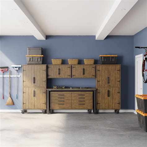 Shop Scott Living Cahill Walnut Composite Wood Garage Storage System at Lowes.com