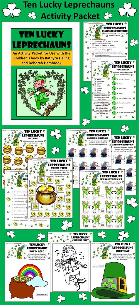 St Patricks Day Activities Ten Lucky Leprechauns Activity Bundle