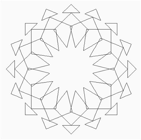 draw flowers  geometric shapes