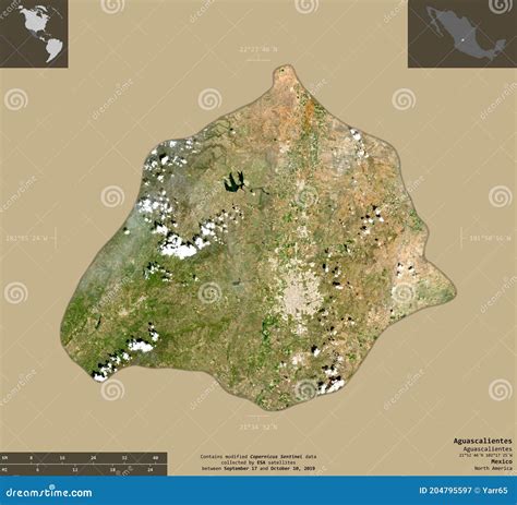 Aguascalientes Mexico Composition Sentinel Satellite Stock