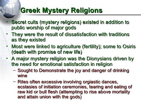 Classical Era Mystery Religions