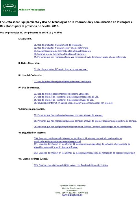 Encuesta Sobre Equipamiento Y Uso De Tecnologías De La Información Y