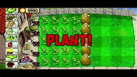 Plants Vs Zombies Gameplay Survival Days Threepeater Wall Nuts Vs