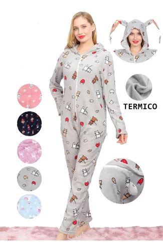 Pijama Mameluco Mujer Polar Kawai Adulto Calientito Dm181 MercadoLibre