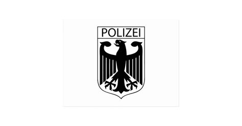 Polizei German Police Symbol Ts Postcard Uk